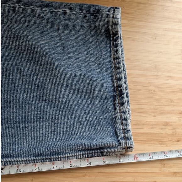 Zara Blue Denim High-rise Straight Wide Loose Leg Jeans, size 29 - Picture 5 of 10